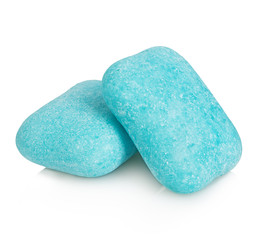 chewing gum close-up on a white background