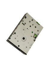 used  floppy disk drive isolated on white.