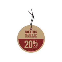 Boxing sale label