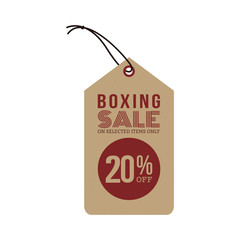 Boxing sale label