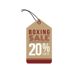 Boxing sale label