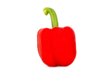 Red Sweet bell pepper (capsicum) isolated on white