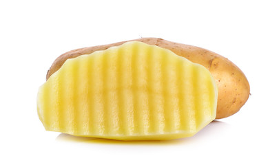 Raw Potato isolated on the white background