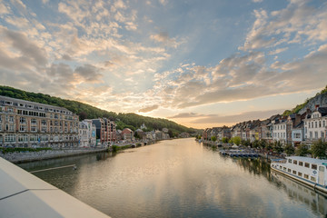 Meuse River passing through Dinant, Belgium.