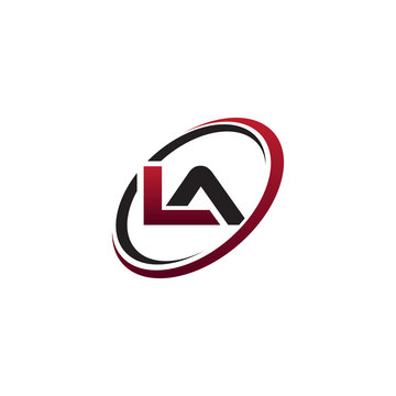 Modern Initial Logo Circle LA