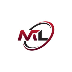 Modern Initial Logo Circle ML