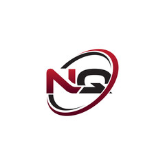 Modern Initial Logo Circle NQ