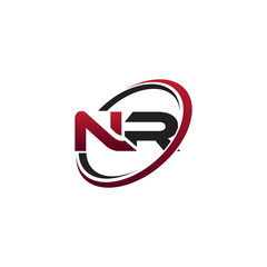 Modern Initial Logo Circle NR