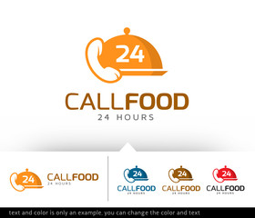 Call Food Logo Template Design Vector 