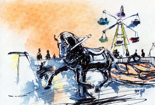 Carousel Horse Sketch