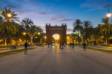 Fototapeta na wymiar Arch of Triumph in Barcelona