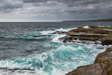 Fototapeta na wymiar Stormy Ocean with unrest sea and waves