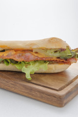 Submarine Sandwich Toasted Hearty Italian Style, simply deliciou