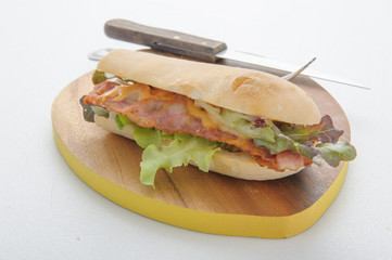 Submarine Sandwich Toasted Hearty Italian Style, simply deliciou