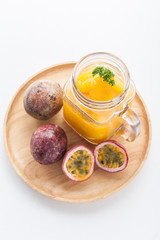 Passion fruit smoothie by fresh ingredients