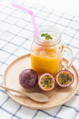 Passion fruit smoothie by fresh ingredients