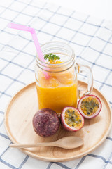 Passion fruit smoothie by fresh ingredients