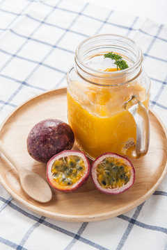 Passion fruit smoothie by fresh ingredients