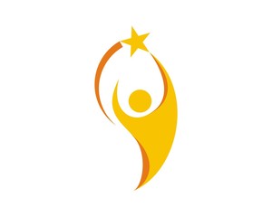 abstract human shape reaving goal