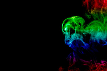 Fototapeta premium Smoke-shaped ghost,black background