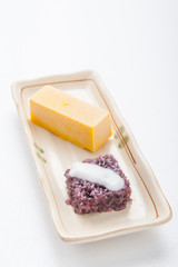 Mango ice cream Thai style dessert.