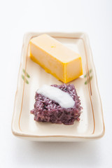 Mango ice cream Thai style dessert.