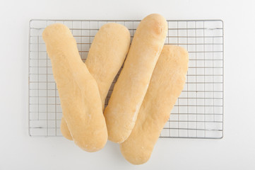 french bread isolated on white