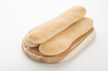 french bread isolated on white