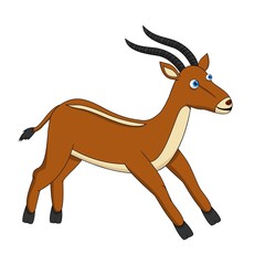 Brown Cute Antelope running