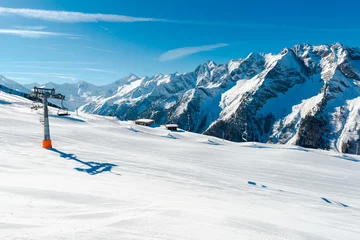 Fotobehang Austrian Alps in the winter, Mayrhofen ski resort - panoramic view © beataaldridge