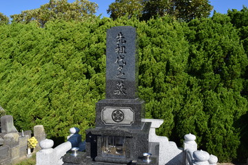 お墓の風景／山形県の庄内地方で、お墓の風景を撮影した写真です。