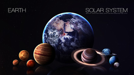 Earth - 5K resolution Infographic presents one of the solar system planet. This image elements furnished by NASA