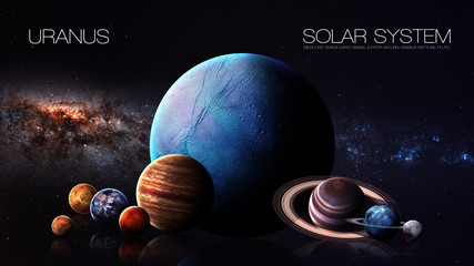 Neptune - 5K resolution Infographic presents one of the solar system planet. This image elements...