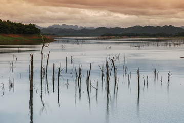 Pom Pee View Point in Khao Laem National Park Kanchanaburi, Thai