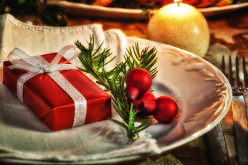 Christmas place setting