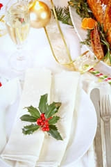 Christmas table setting