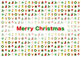 クリスマス模様のカードイラスト