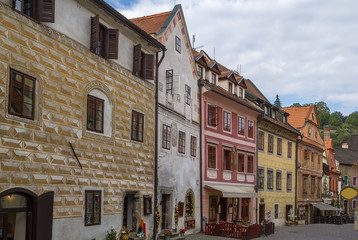 street in Cesky Krumlov, Czech republic