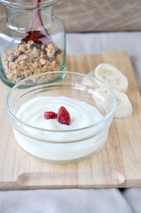 yogurt with dried strawberry