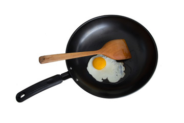 Cooking Fried Egg on a frying pan