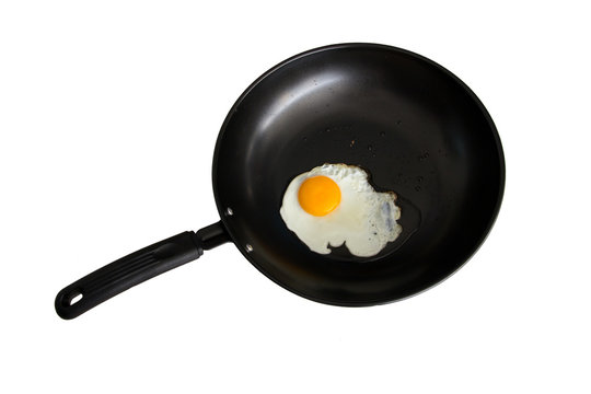 Cooking Fried Egg on a frying pan