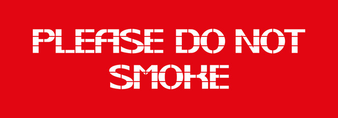Please Do Not Smoke Sign