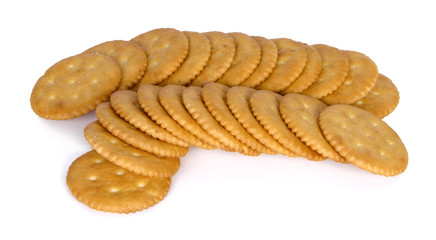 Cracker isolated on over white background