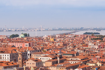Fototapeta na wymiar Venice panoramic aerial cityscape view