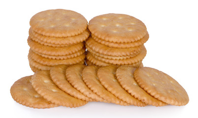 Cracker isolated on over white background