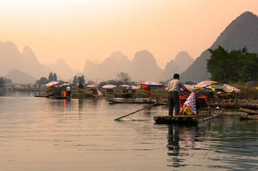 Landscape in Yangshuo Guilin, China ..