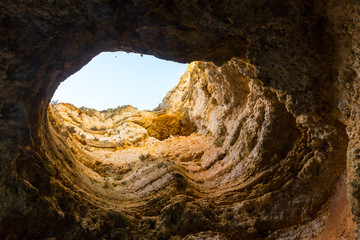 Round rocky cave