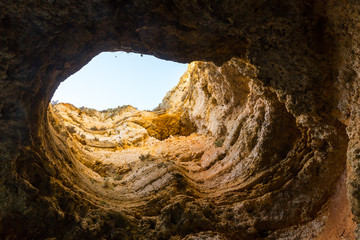 Round rocky cave