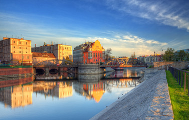 Wrocław widok miasta o poranku