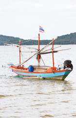 Fototapeta premium Fishing boat at Chumphon, Thailand.